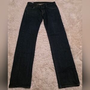 Levi's Men's Dark Wash 501 Blue Straight Jeans Sz. 32x34